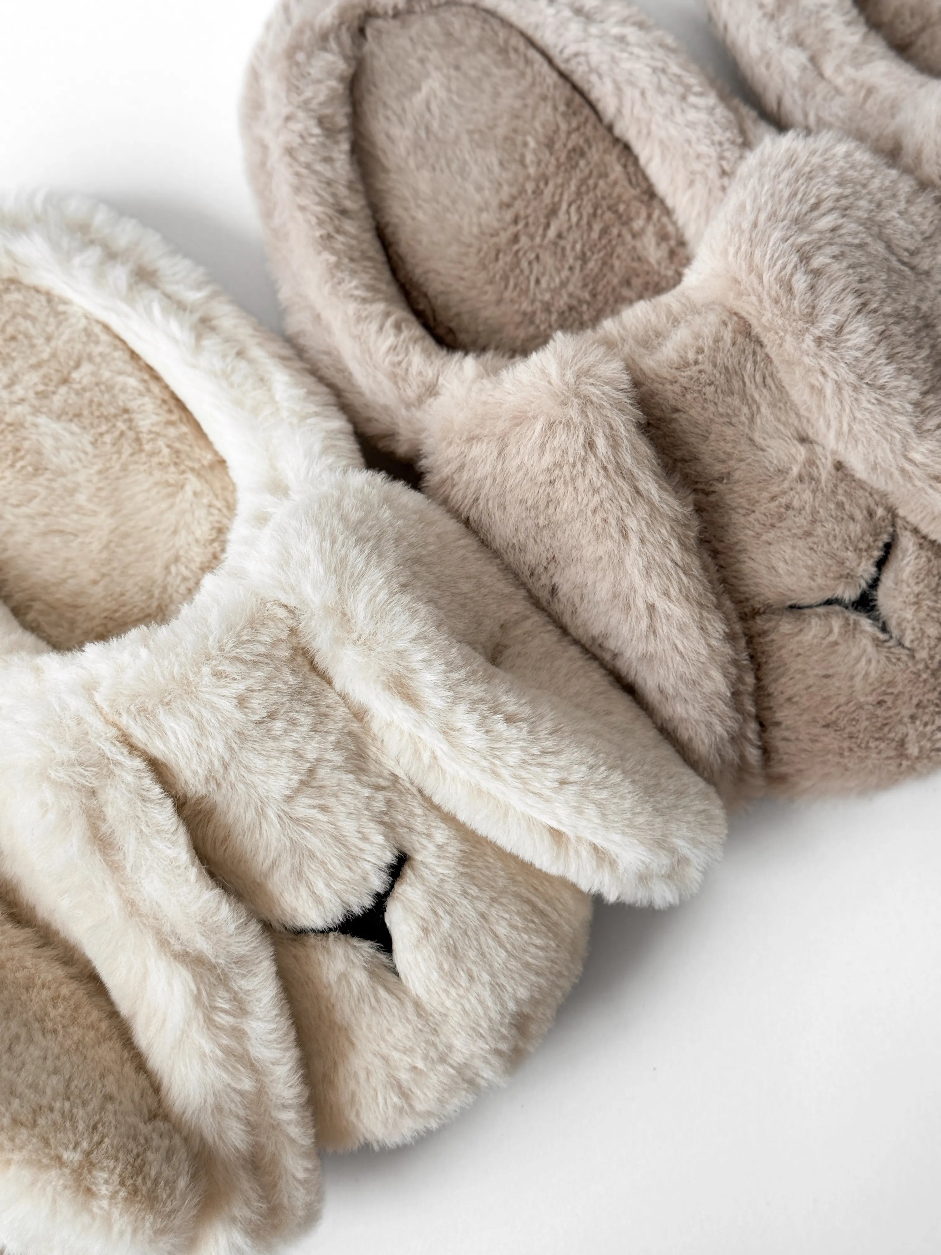 Women's slippers HS-LUX half-slippers ANIMALS rabbit latte