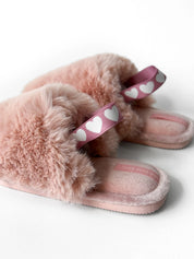 Children's slippers HS-LUX fur closed powder with elastic band