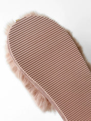Children's slippers HS-LUX fur closed powder with elastic band