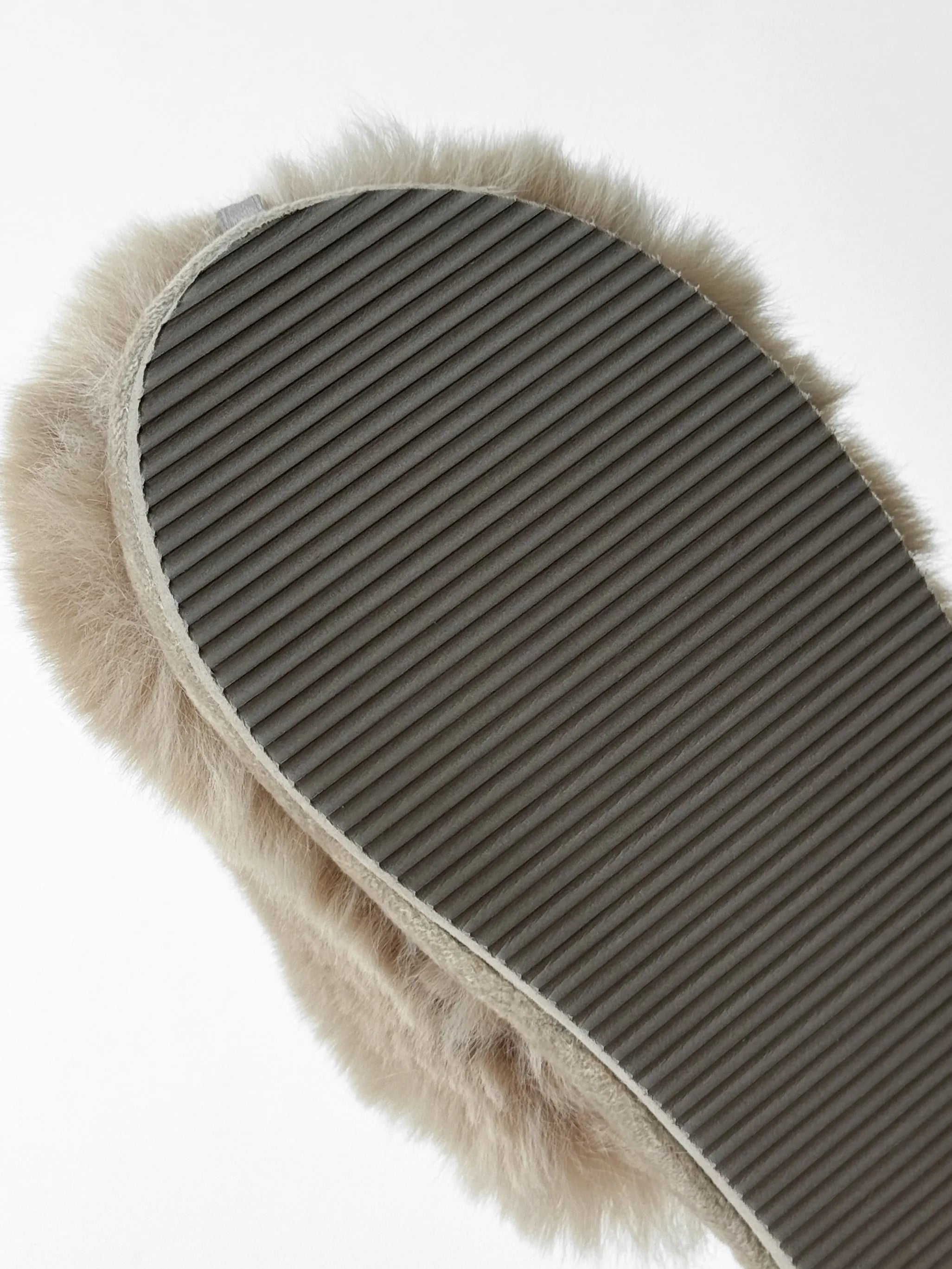 Children's slippers HS-LUX fur closed gray with elastic band