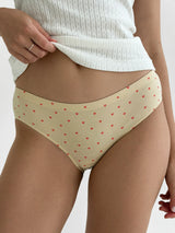 Underwear panties cotton slips with a heart cream