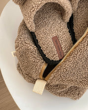 Gift set TEDDY brown (cosmetic bag, slippers)
