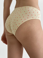 Underwear panties cotton slips with a heart cream