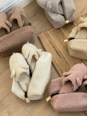 Gift set TEDDY milk (cosmetic bag, slippers)