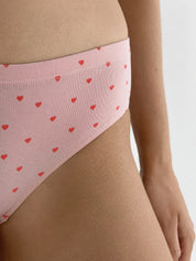 Underwear panties cotton slips with a heart pink