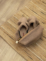 Gift set TEDDY brown (cosmetic bag, slippers)