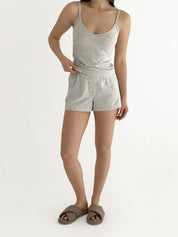 Knitwear Coolir set of T-shirt and shorts with a hood, gray