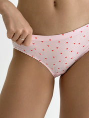 Underwear panties cotton slips with a heart powder