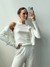 Ribbed longsleeve milk