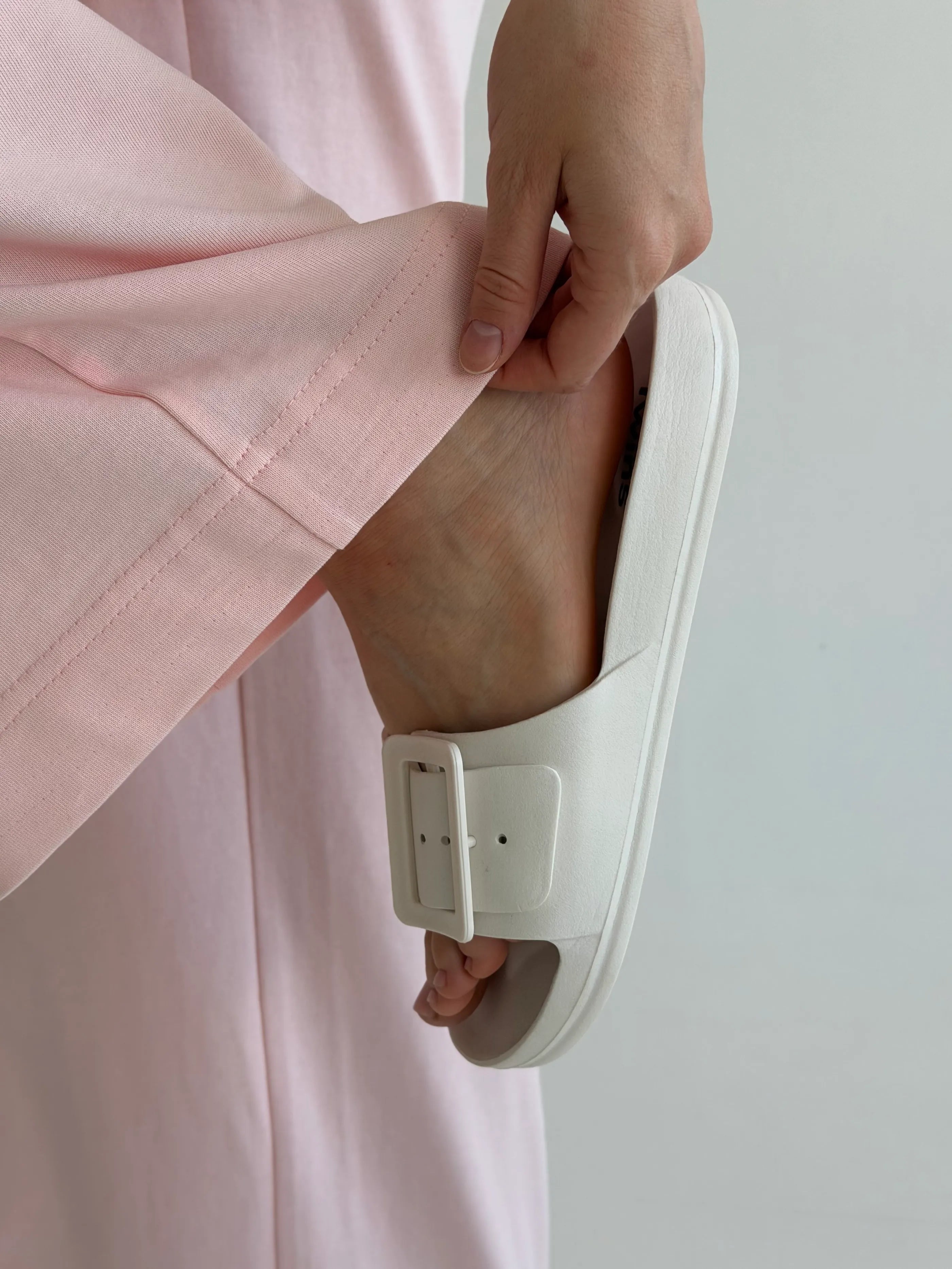 Knitwear suit T-shirt and pants, pink