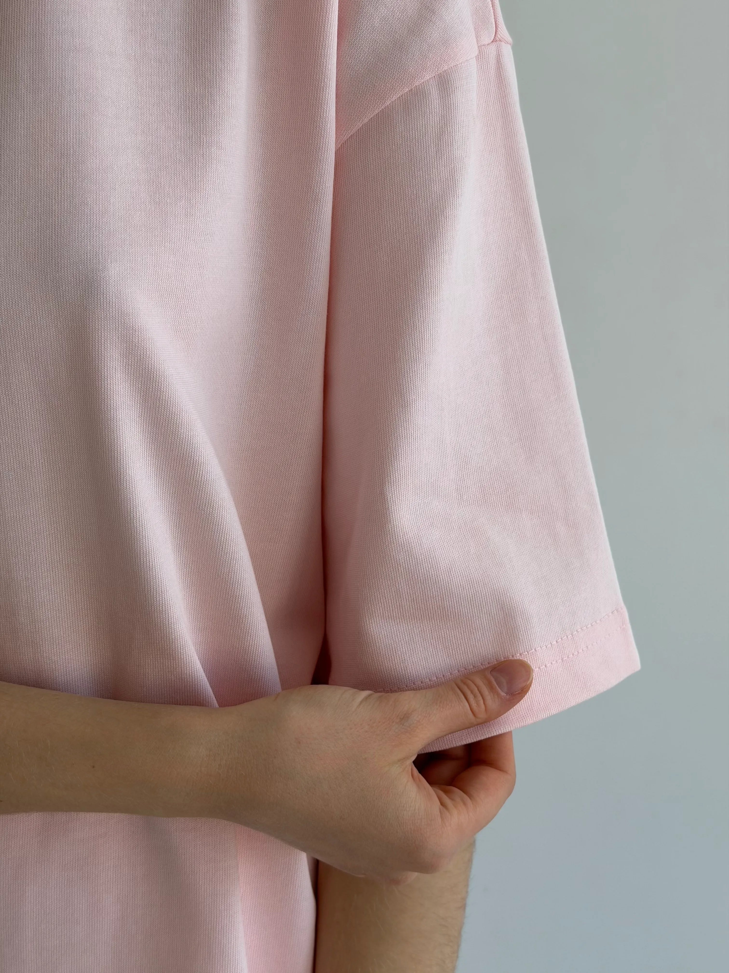 Knitwear suit T-shirt and pants, pink