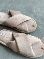 Women's slippers HS-VL velour Latte