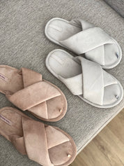 Women's slippers HS-VL velour Latte