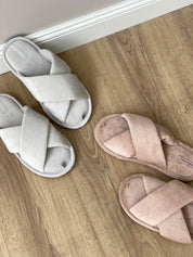 Women's slippers HS-VL velour Latte