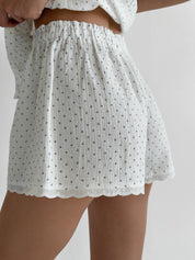 Muslin Tank Top & Shorts Set – Plus Print on Milk