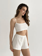 Ribana strappy top in milky color