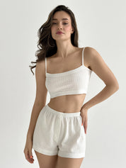 Ribana strappy top in milky color