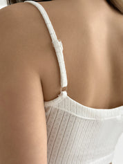 Ribana strappy top in milky color