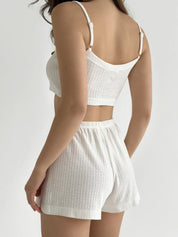 Ribana strappy top in milky color