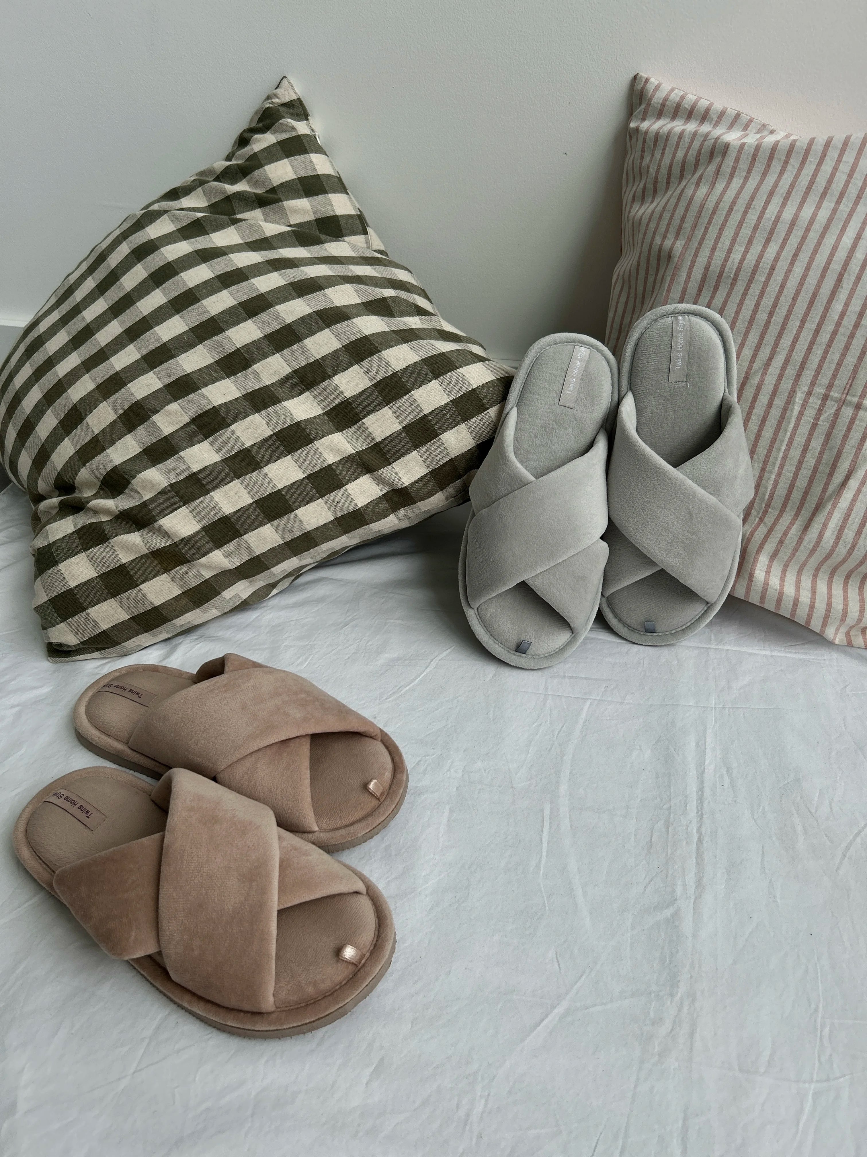 Women's slippers HS-VL velour Latte
