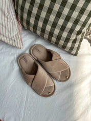 Women's slippers HS-VL velour Latte