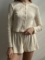 Ribbed longsleeve milky rose