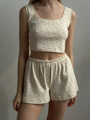 Ribbed top mini milky rose