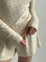 Ribbed longsleeve milky rose (without button)