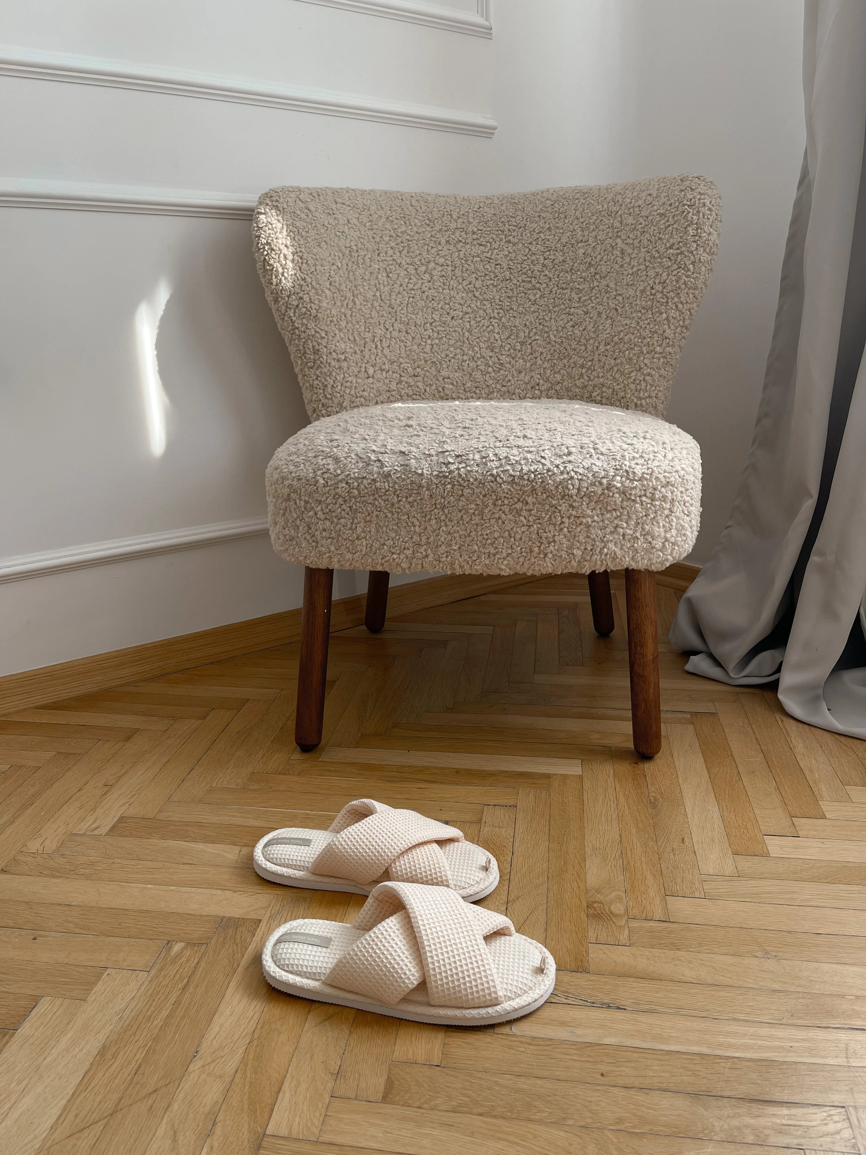 Women's slippers HS-VL waffle milk