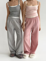 Muslin Pants Mono pink 2-ply