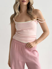 Muslin Pants Mono pink 2-ply