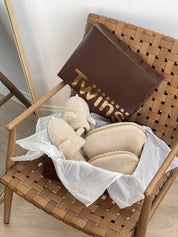 Gift set TEDDY milk (cosmetic bag, slippers)