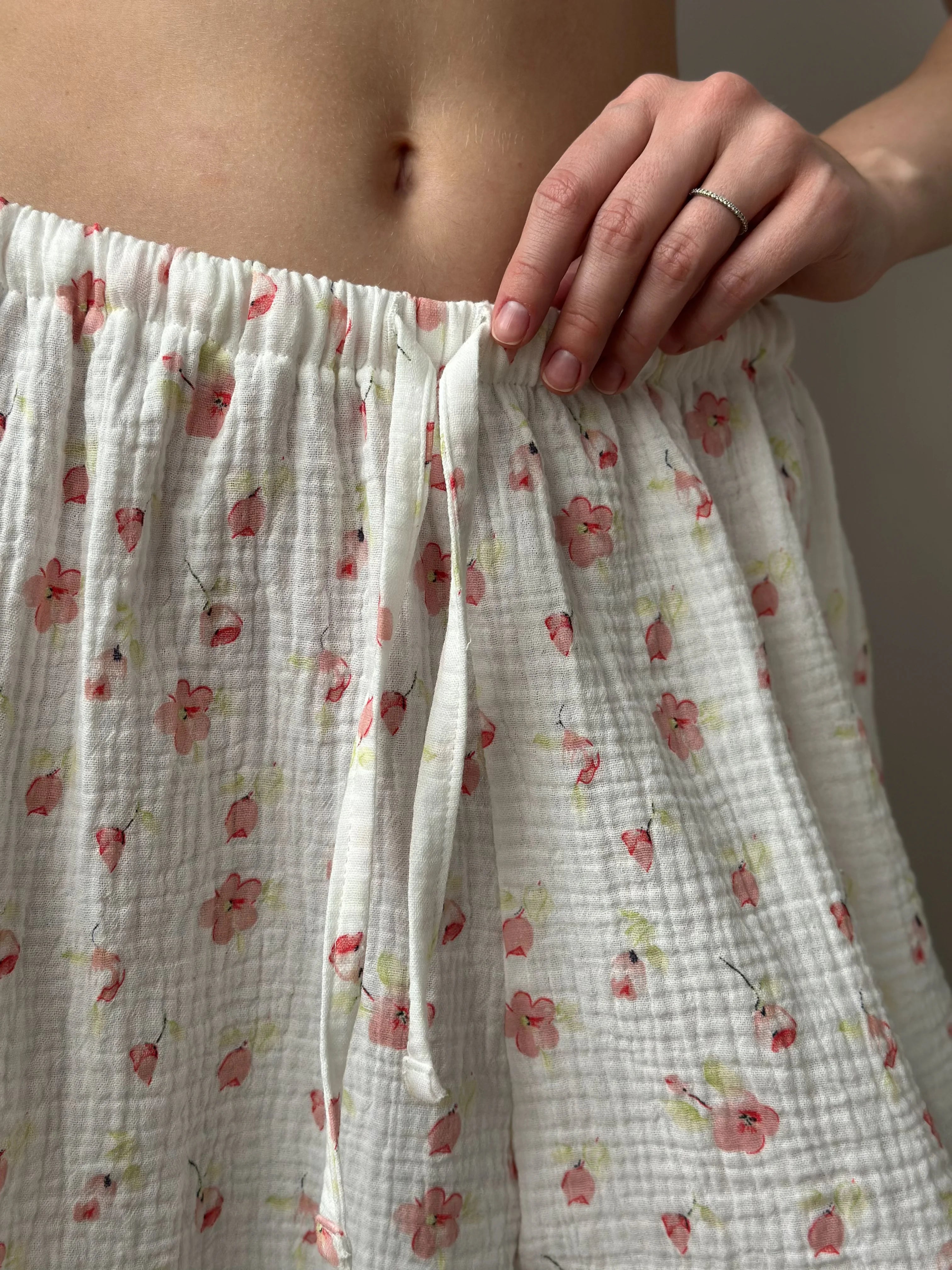Muslin Pants Harem Pants watercolor on white 2-ply