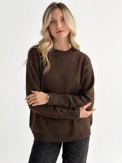 Knitted sweater brown