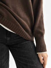 Knitted sweater brown