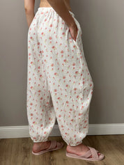 Muslin Pants Harem Pants watercolor on white 2-ply