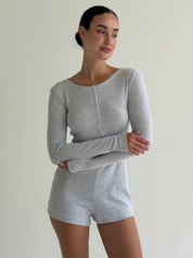 Ribana long sleeve jumpsuit gray