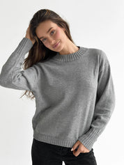 Knitted sweater gray