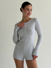 Ribana long sleeve jumpsuit gray