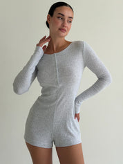 Ribana long sleeve jumpsuit gray