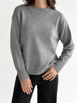Knitted sweater gray