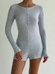 Ribana long sleeve jumpsuit gray