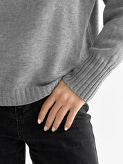 Knitted sweater gray