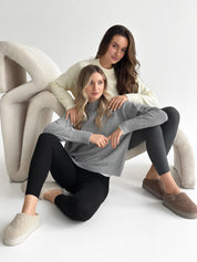 Knitted sweater gray