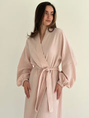 Muslin Robe long powder 2-layer.