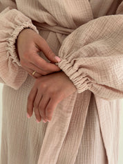 Muslin Robe long powder 2-layer.