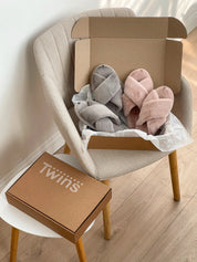 Women's slippers HS-LUX fur cross pink