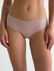 Underwear panties slips cotton ribbed light purple