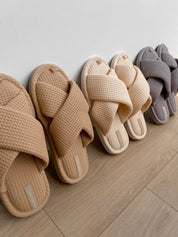 Women's slippers HS-VL waffle cappuccino