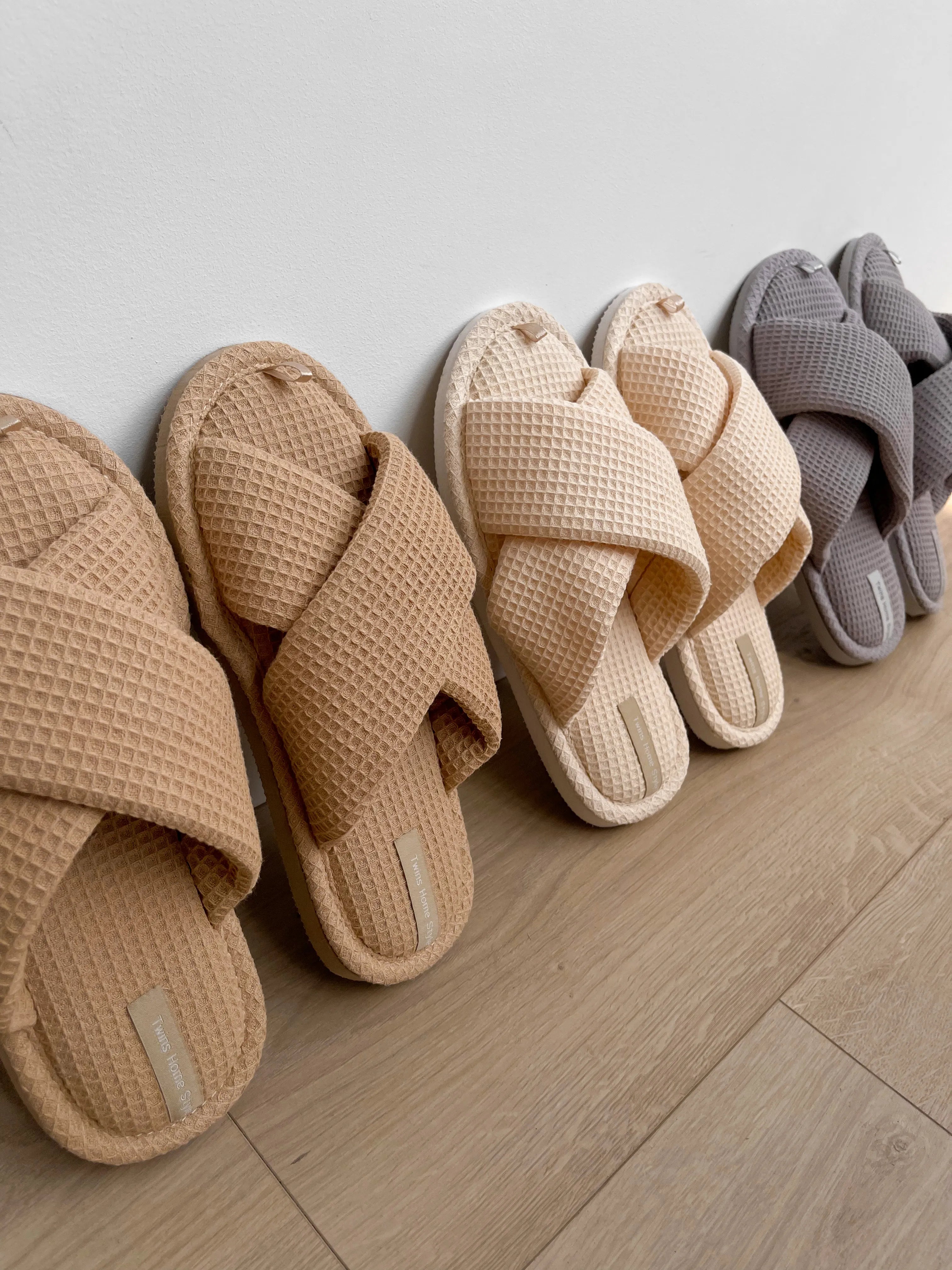 Women's slippers HS-VL waffle cappuccino